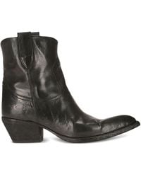 Officine Creative - Zip-Fastening Leather Cowboy Boots - Lyst