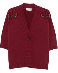 ERMANNO FIRENZE - Floral-Embroidered Cardigan - Lyst