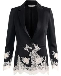 Alice + Olivia - Blazer Breann Bordé De Dentelle - Lyst