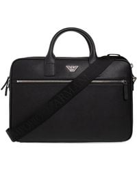 Emporio Armani - Porte-Documents Essential À Plaque Logo - Lyst