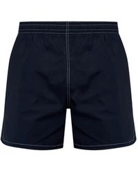 Balmain - Topstitch Logo Swim Shorts - Lyst