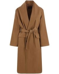 Loro Piana - Silk Double-Breasted Coat - Lyst