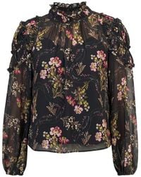 Cinq À Sept - Josette Love Letter Floral-Print Ruffled Top - Lyst
