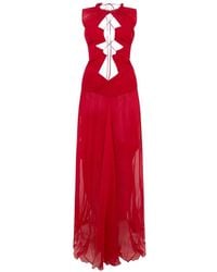 Alberta Ferretti - Cut-Out Ruched Maxi Dress - Lyst