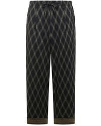 Pierre Louis Mascia - Pantalones con motivo de rombos y cordones - Lyst
