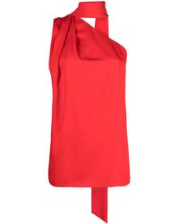Stella McCartney - One-Shoulder Neck-Strap Blouse - Lyst