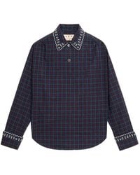 Marni - Plaid Broderie Anglaise Shirt - Lyst