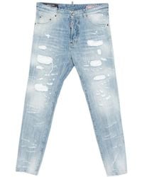 DSquared² - Teddy Gerafelde Jeans - Lyst