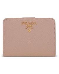 Prada - Small Logo-Plaque Wallet - Lyst