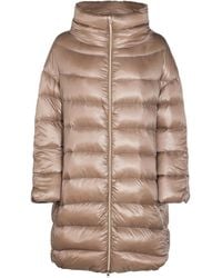 Herno - Gewatteerde Oversized Jas Met Hoge Hals - Lyst