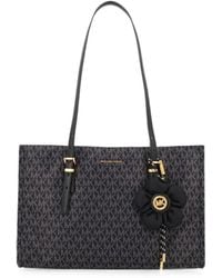 MICHAEL Michael Kors - Medium Zadie Logo-Print Flower-Charm Tote Bag - Lyst