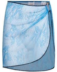 Oséree - Lace-Overlay Wrap Cover-Up Skirt - Lyst