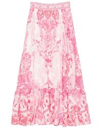 CAMILLA - Jupe Longue Livin La Vida Rosa À Imprimé Baroque - Lyst