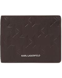 Karl Lagerfeld - K/Loom Leather Bi-Fold Wallet - Lyst