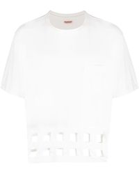 Kapital - T-Shirt En Coton À Découpes - Lyst