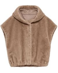 STUDIO AR - Hooded Faux-Fur Gilet - Lyst