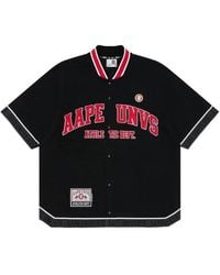 Aape By A Bathing Ape - Moonface Patch Baseball Shirt - Lyst