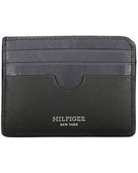 Tommy Hilfiger - Saffiano-Leather Card Holder - Lyst