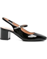 Love Moschino - Square-Toe Leather Pumps - Lyst