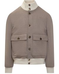 Brunello Cucinelli - パッチポケット ボンバージャケット - Lyst
