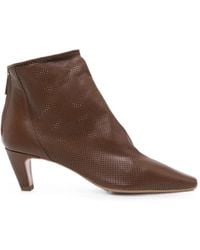 BIANCADI - Perforated Leather Ankle Boots - Lyst