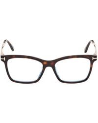 Tom Ford - T-Motif Rectangle-Frame Glasses - Lyst