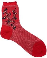 Antipast - Socken Mit Blumenstickerei - Lyst