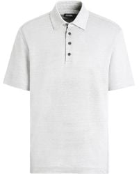 Zegna - Pure Linen Short-sleeve Polo Shirt - Lyst