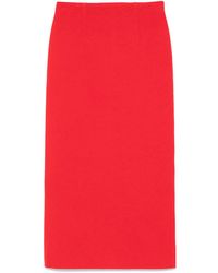 AURALEE - Geribbelde Midi-Rok - Lyst