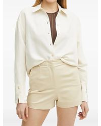Patrizia Pepe - Logo-Plaque High-Waisted Shorts - Lyst