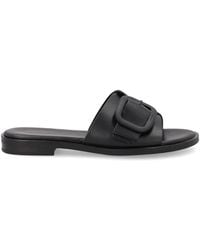Frau - Crossover-Strap Buckled Sandals - Lyst