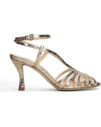 Chantal - Crocodile-Effect Multi-Strap Sandals - Lyst