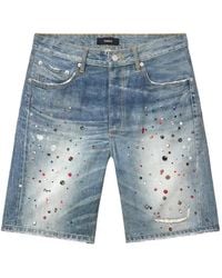 Purple Brand - Jewel-Embellished Denim Shorts - Lyst