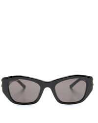 Balenciaga - Eckige Sonnenbrille mit Logo-Schild - Lyst