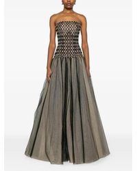 Dina Melwani - Sequin-Embellished Tulle Maxi Dress - Lyst