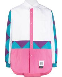 Fumito Ganryu - Giacca-camicia a vento con design color-block - Lyst