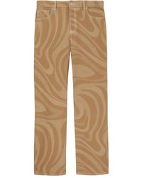 PUCCI - Marmo-Print Straight-Leg Trousers - Lyst
