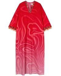 PUCCI - Marmo Degradé Print Popeline Kaftan - Lyst