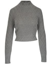 LeKasha - Ribbed-Knit Cropped Sweater - Lyst