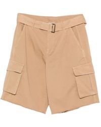 Laneus - Cargo Shorts Met Ceintuur En Knoop - Lyst