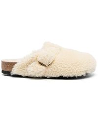 Birkenstock - Boston Buckled Platform Mules - Lyst