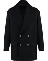 Giorgio Armani - Cappotto Doppiopetto Con Revers A Lancia - Lyst