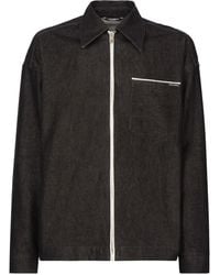 Dolce & Gabbana - Logo-Print Cotton Jacket - Lyst
