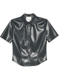 Nanushka - Clare Button-Up Short-Sleeve Shirt - Lyst