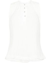 Lanvin - Pleated Sleeveless Top - Lyst