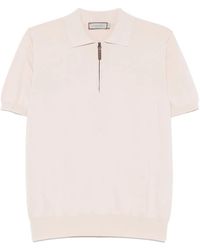 Canali - Polo de algodón con cremallera - Lyst