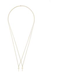 DSquared² - Doppelte Halskette mit Kreuzanhängern - Lyst