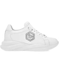 Philipp Plein - Crystal-Embellished Platform Sneakers - Lyst