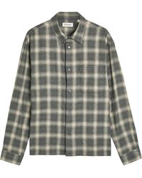 FRAME - Plaid Brushed Cotton Shirt - Lyst