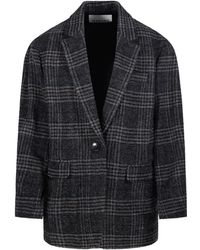 Isabel Marant - Tailored Plaid Blazer With Single Button Closure - Lyst